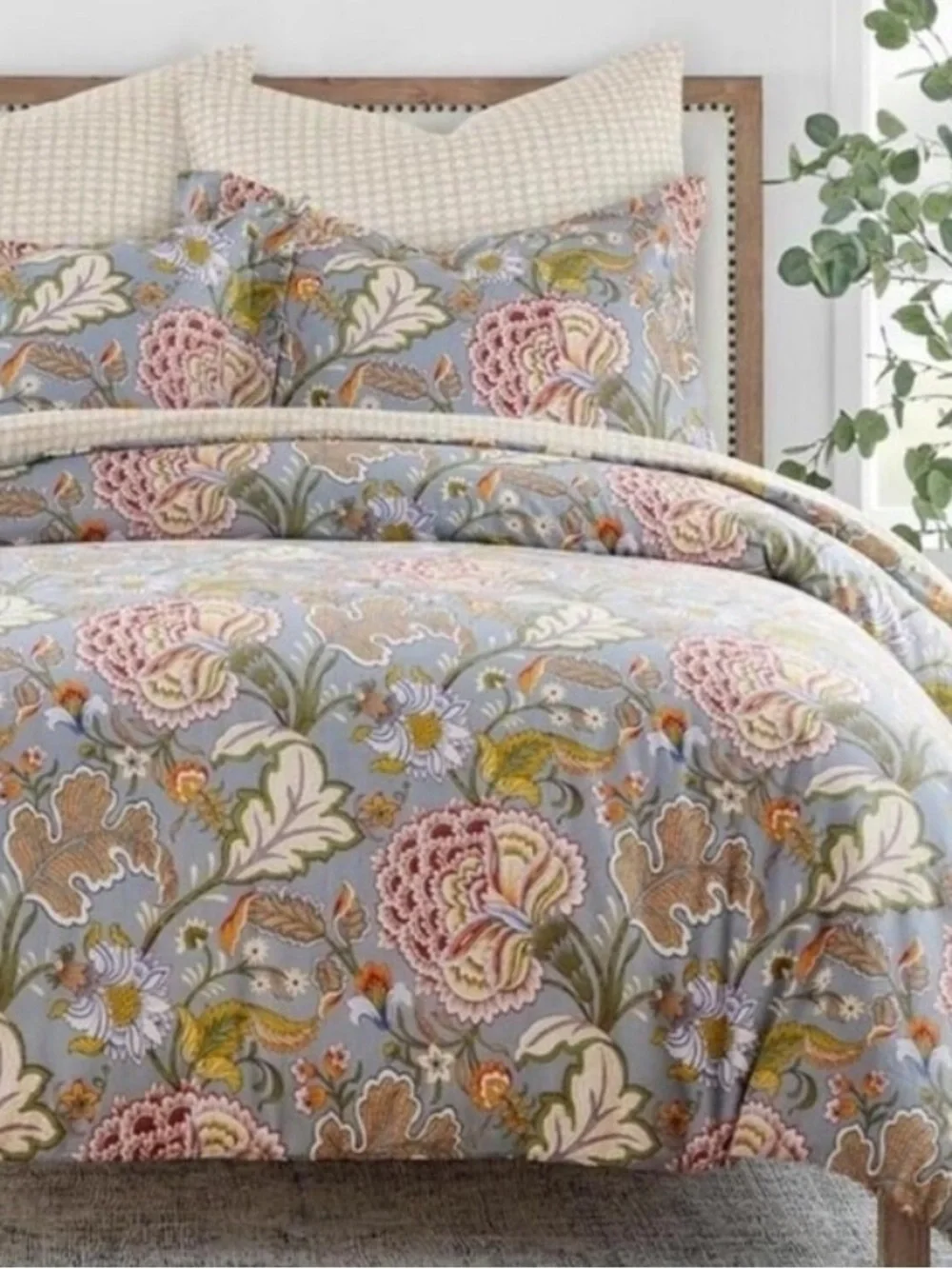 🆕 PB Style Floral Queen Duvet Cover 3 piece Set Cotton Bedding Soft Luxury NEW